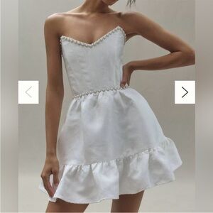 V Chapman strapless corset dress